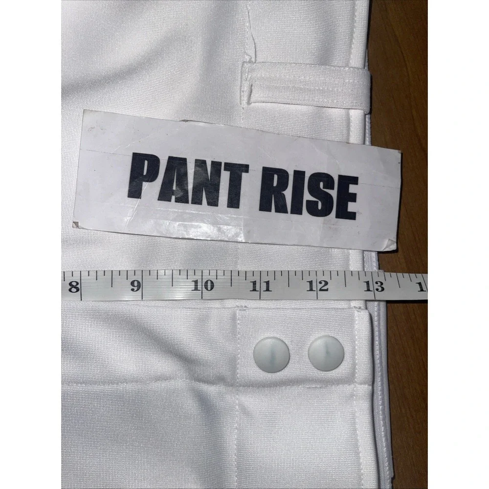 Nike Baseball Pants Men XL‎ White Elastic Ankle Double Knees Swoosh